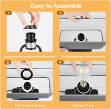 Load image into Gallery viewer, Touch Control Table Lamp with USB &amp; AC Power, 3 Brightness Levels, Free LED Bulb