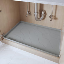 Load image into Gallery viewer, Extra Thick Non-Slip Silicone Under Sink Mat 34” x 22” - Grey Cabinet Protector