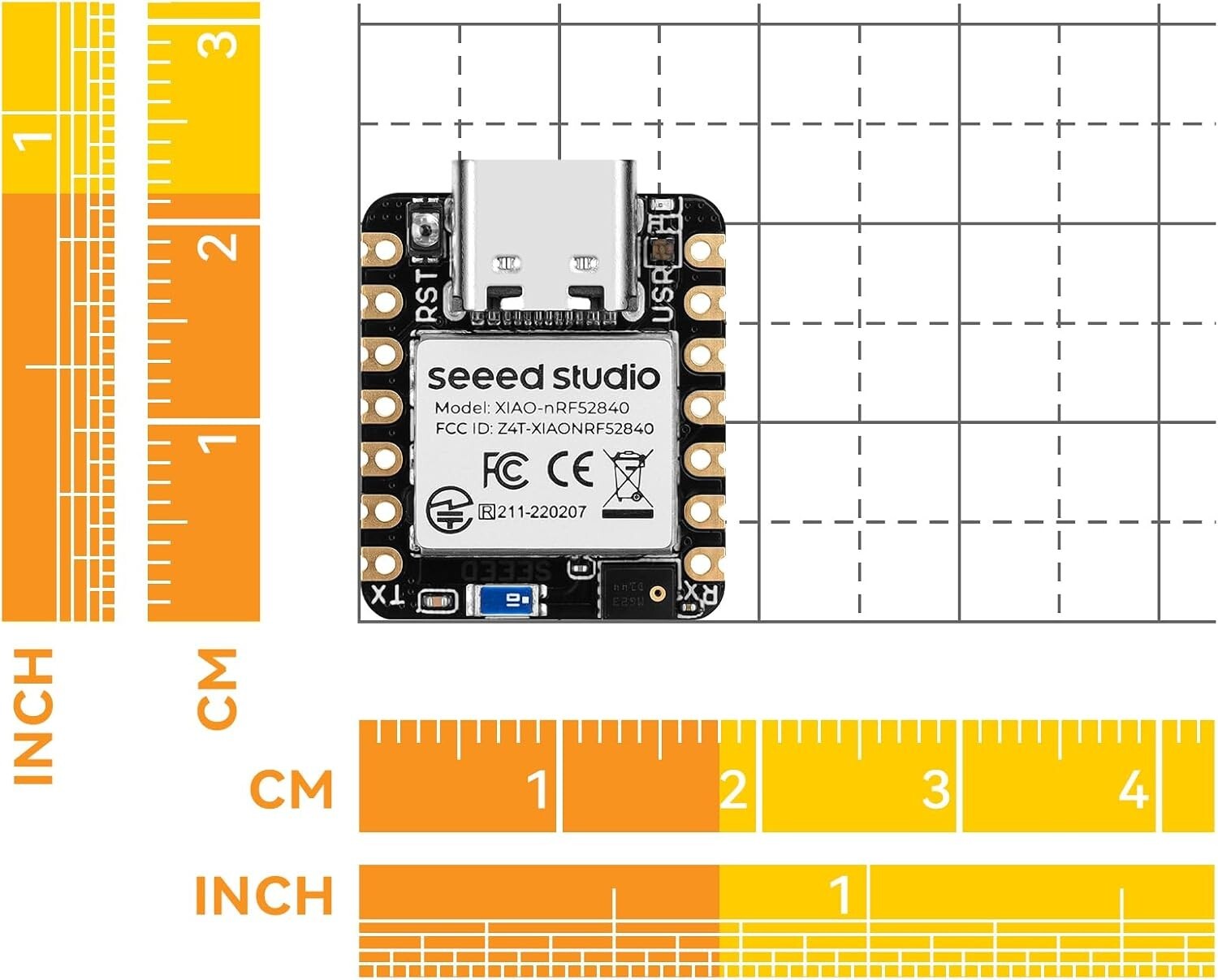 nRF52840 Development Board Pack with IMU & Microphone for Advanced IoT Projects