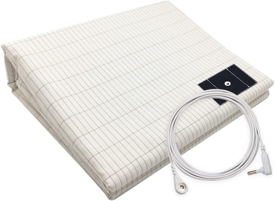 Organic Cotton Twin XL Grounding Sheet with Silver Fiber – 39x80in Comfort