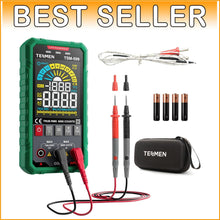 Load image into Gallery viewer, Green Smart Multimeter with Live Wire Detection &amp; Temperature Measurement
