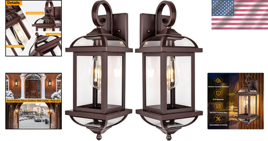 Elegant 18” Oil Rubbed Bronze Outdoor Lights - Durable Anti-Rust Wall Fixtures