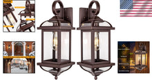 Load image into Gallery viewer, Elegant 18” Oil Rubbed Bronze Outdoor Lights - Durable Anti-Rust Wall Fixtures