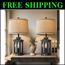 Load image into Gallery viewer, Elegant 23.75" Vintage Modern Table Lamps with Dimmable Touch Control - 2 Pack