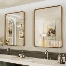 Load image into Gallery viewer, Durable Aluminum Framed Bathroom Mirror - Hangs Vertically or Horizontally