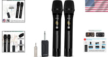 Load image into Gallery viewer, Professional Wireless Microphone System - Dual Handheld Mic for Karaoke &amp; Events
