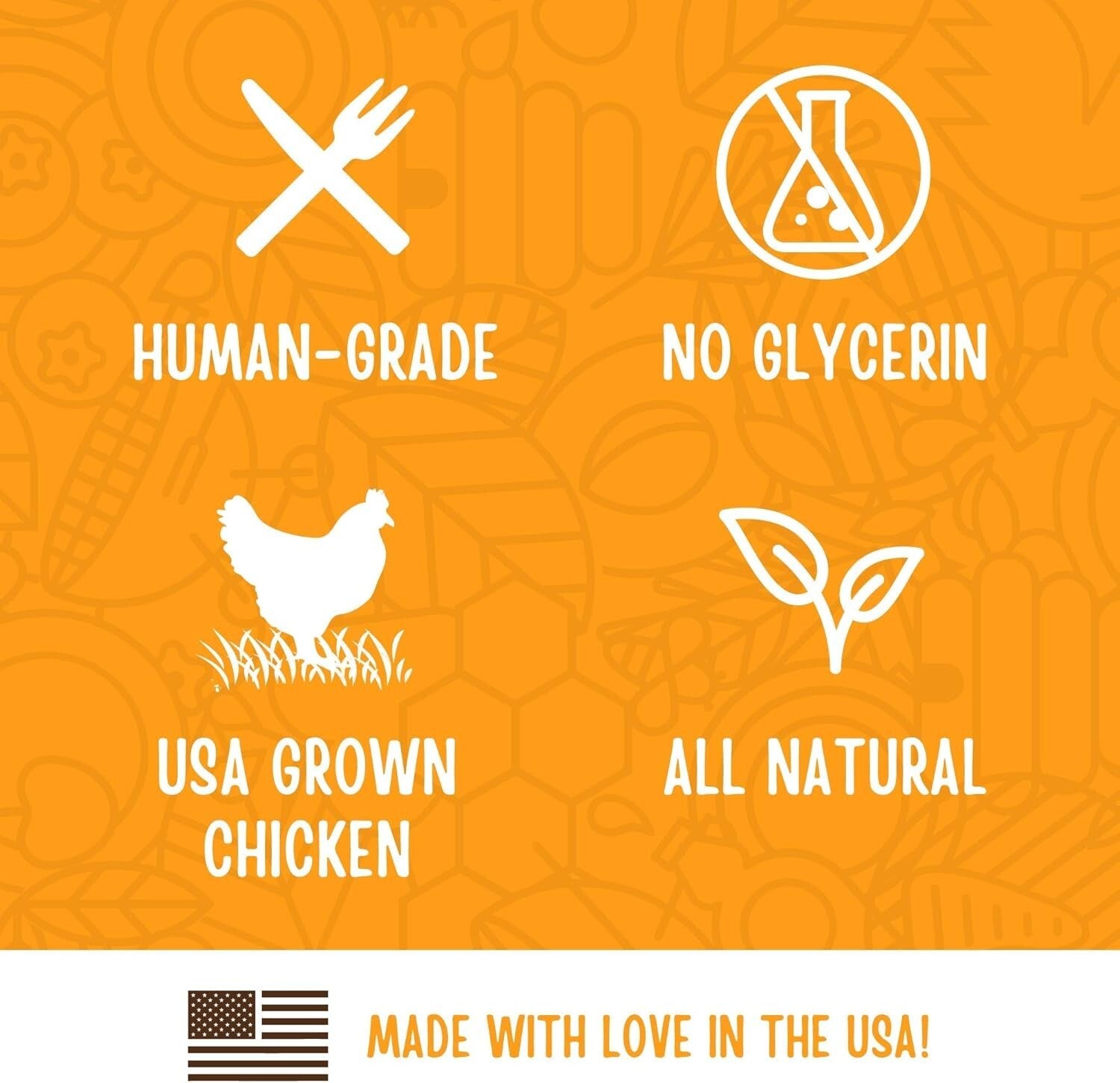 Healthy & Delicious Chicken Jerky Dog Treats - 2 x 12oz Packs, All Life Stages