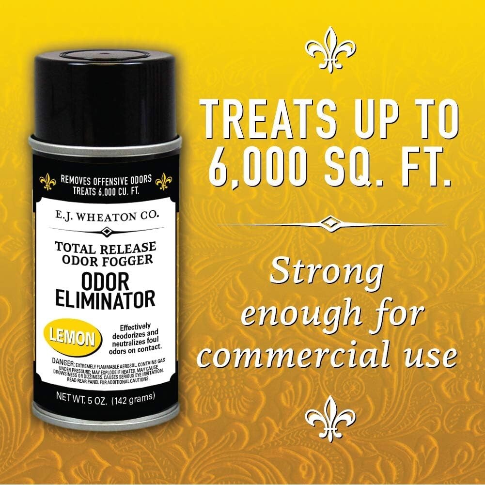 Professional Strength Odor Eliminator Fogger - Lemon Scent, 3 Cans, 6000 CU. FT.