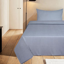 Load image into Gallery viewer, Ultra-Soft Brushed Cotton Flannel Sheet Set - Queen, Deep Pocket, Grey Stripes
