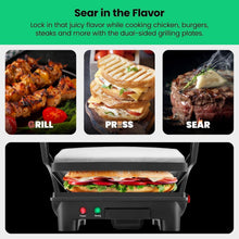 Load image into Gallery viewer, Effortless 4 Slice Panini Press with Non-Stick Plates - Ideal for Small Kitchens