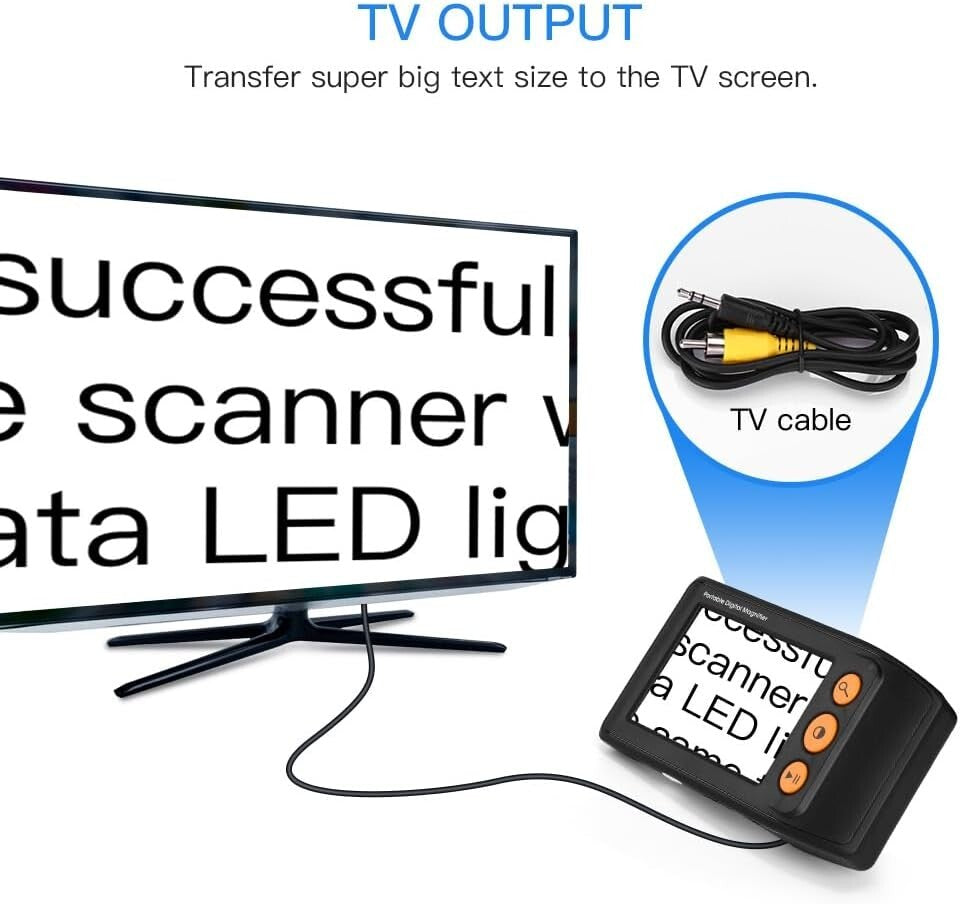 Ergonomic Handheld Digital Magnifier with Foldable Handle & Snapshot Function