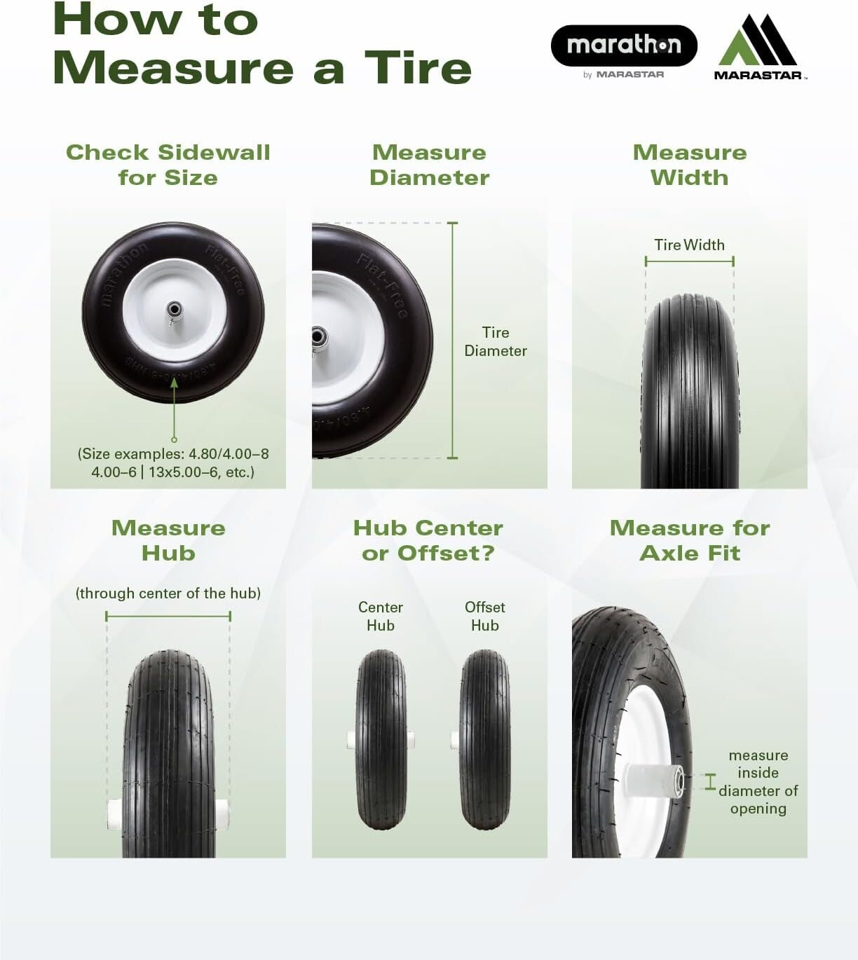 Durable Flat Free 4.80/4.00-8 Tire with Ribbed Tread for Heavy Loads