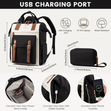 Load image into Gallery viewer, Stylish Wide Open Women’s Backpack – Perfect Work &amp; Travel Bag for Professionals