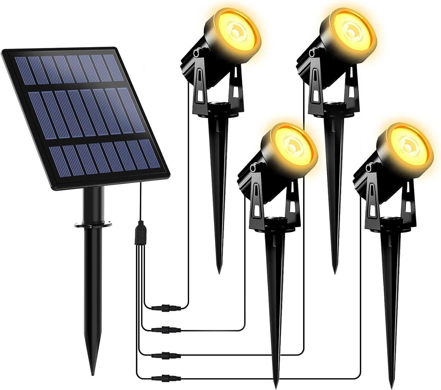 270° Adjustable Solar Spot Lights with 5W Panel - Perfect for Patios and Gardens