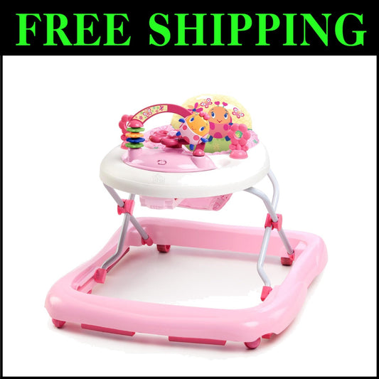 JuneBerry Walk-A-Bout Baby Walker with Lights, Sounds, & Storage-Friendly Design