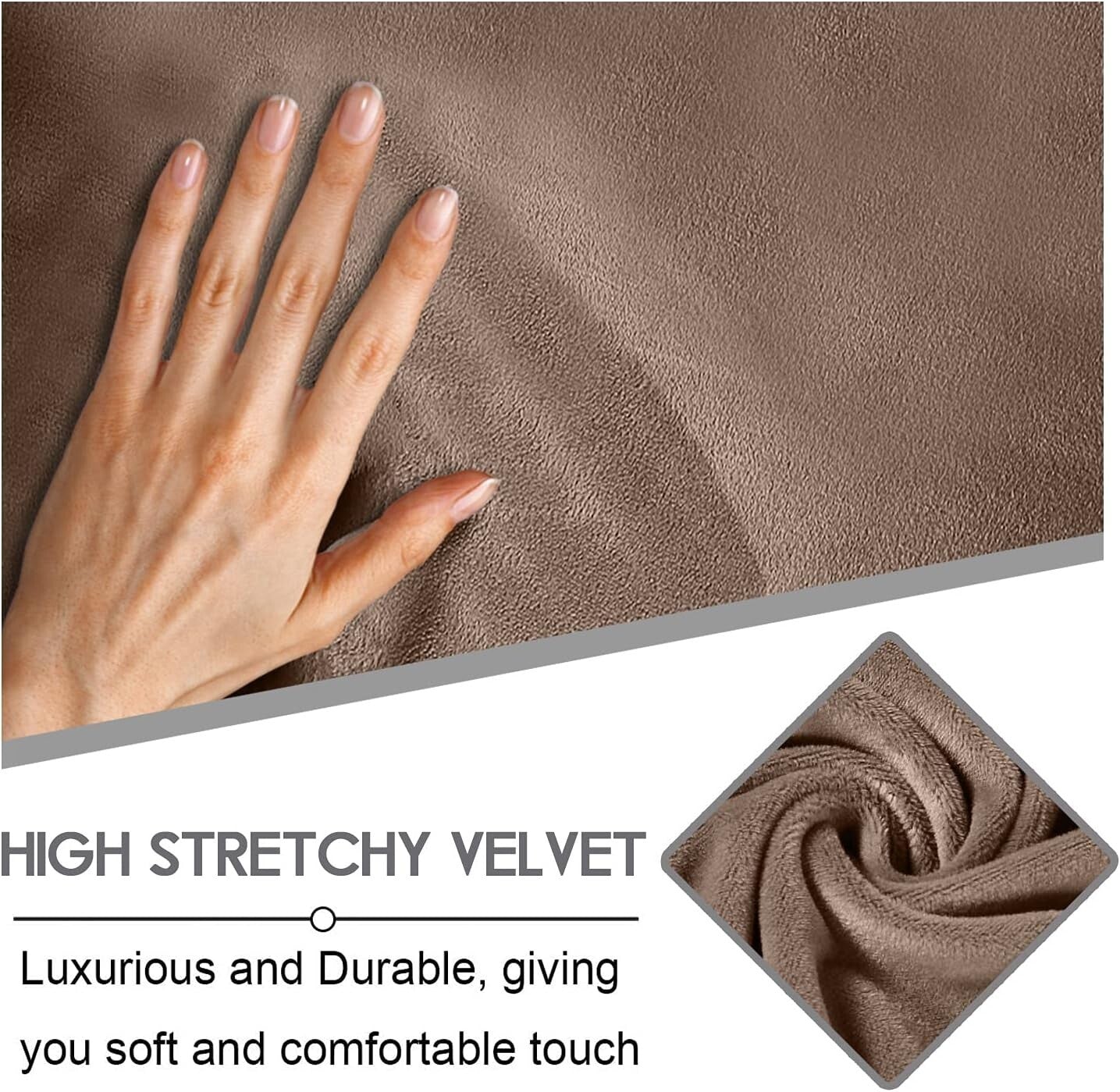 Custom-Fit Velvet Reclining Love Seat Slipcover, Machine Washable for Easy Care