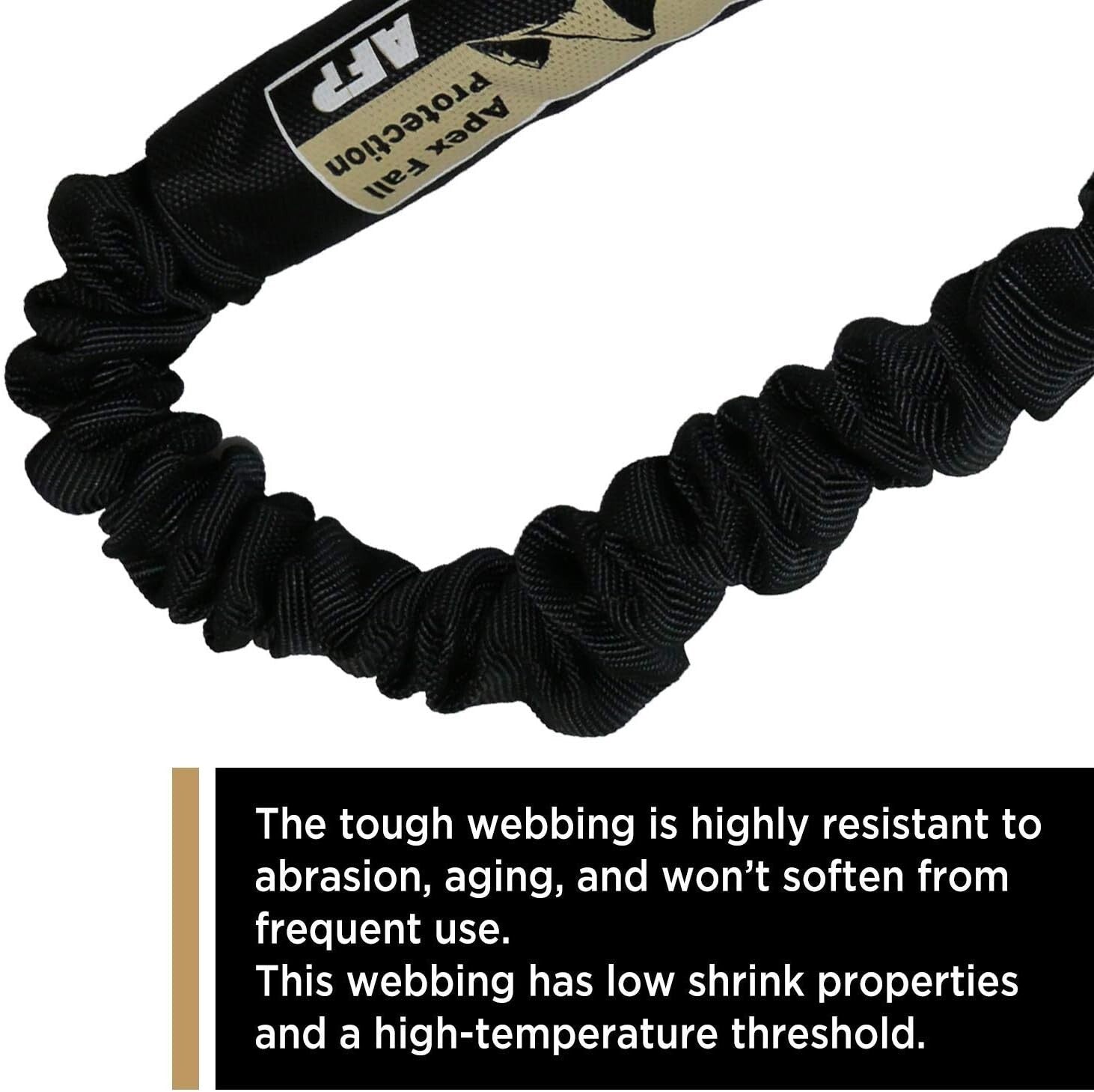 Durable Double Leg Safety Lanyard with Shock Absorption - 8500 lbs Load Capacity