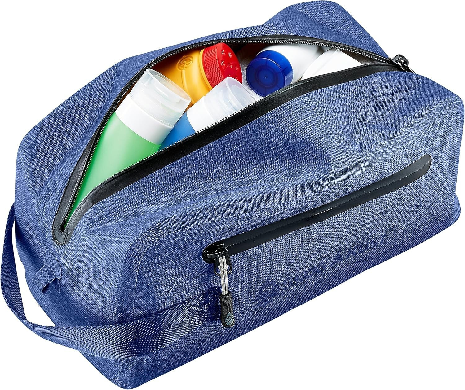 DoppSåk Large Waterproof Toiletry Bag - Leak-Proof Travel Organizer in Blue