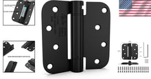 Load image into Gallery viewer, Heavy-Duty Matte Black Door Hinges 4 Pack - Adjustable Spring-Loaded System