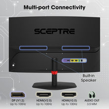 Load image into Gallery viewer, 27-Inch Curved Gaming Monitor - 1500R, 100Hz, 1ms, 100% sRGB, Built-in Speakers