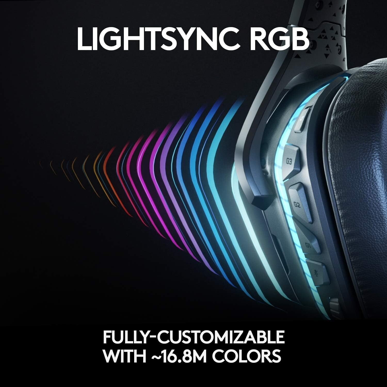 G935 Wireless Gaming Headset - Full RGB, 7.1 Surround Sound & Customizable EQ