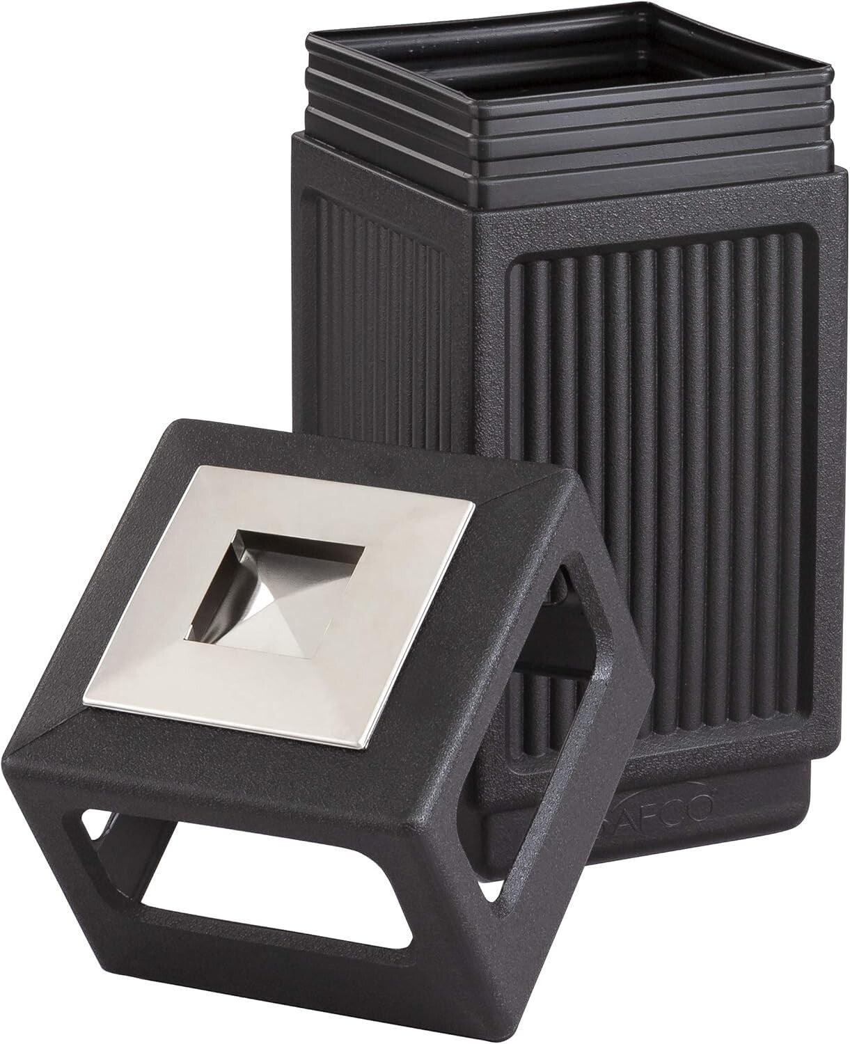 Durable 15 Gallon Commercial Trash Can and Ashtray for Elegant Waste Disposal