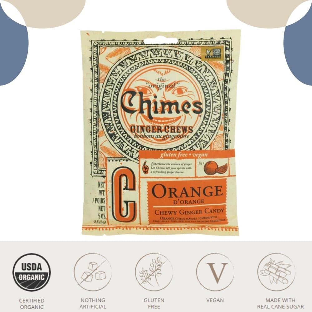 Chimes Ginger Chews Large 5 Flavor Variety Pack - Vegan & Gluten-Free Delight