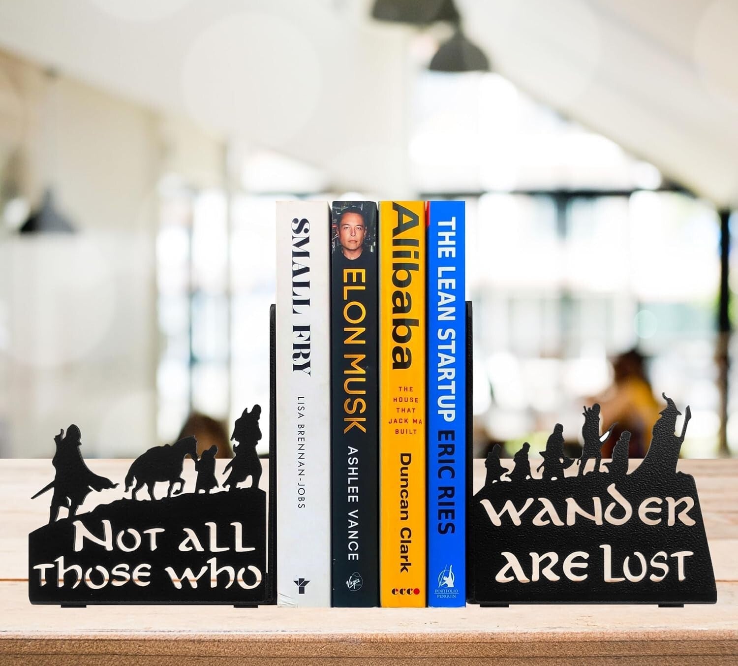 Unique Decorative Bookends in Sturdy Steel - Ideal for Home & Office Decor