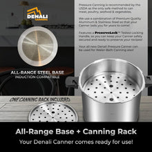 Load image into Gallery viewer, Premium 23 Quart Stainless Steel Pressure Cooker with Induction Base - Denali