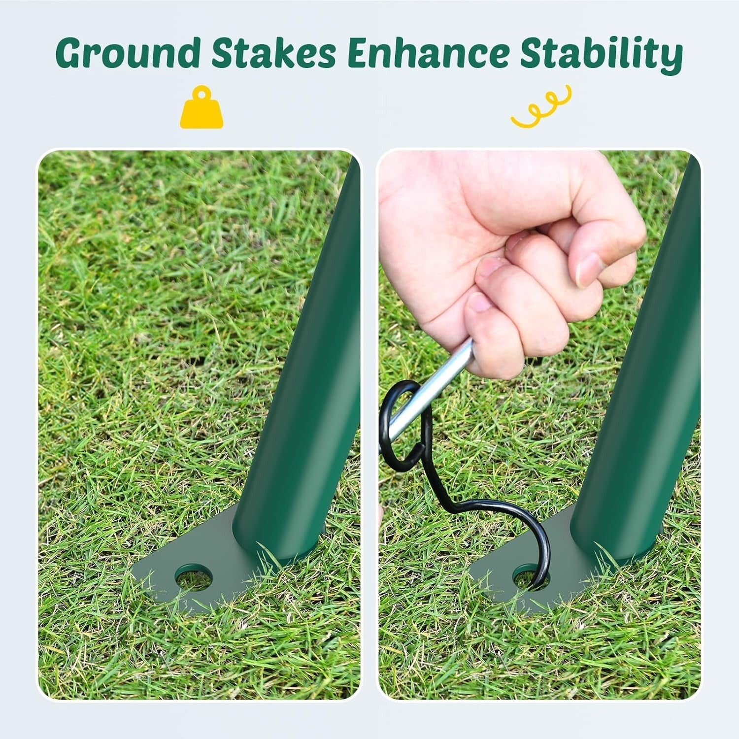 Premium Outdoor A-Frame Swing Set - Includes Saucer & Belt Swing, Easy Assembly