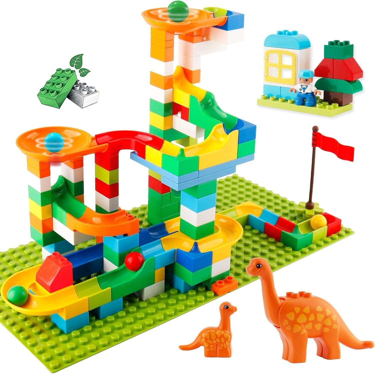 Eco-Friendly 145 PCS Marble Run Blocks Set - Perfect Educational Gift for Kids