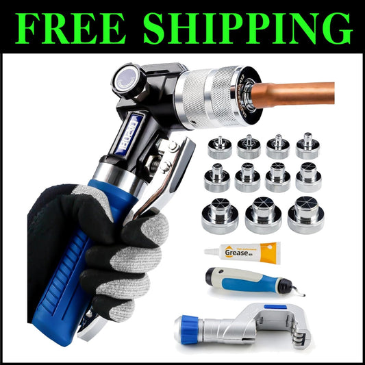 Versatile Hydraulic Swaging Tool Kit – 11 Jaws for Multiple Soft Tubing Types