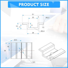 Load image into Gallery viewer, Durable 1.06 Inch Solar Panel Mid Clamps - Corrosion-Resistant Mounting Kit