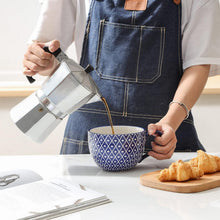 Load image into Gallery viewer, Elegant 24 Oz Jumbo Coffee Mug Set of 4 - Vintage Blue Ceramic with Large Handle