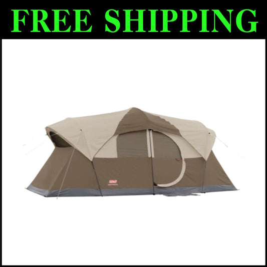 WeatherMaster 10-Person Camping Tent: Spacious & Weather-Resistant Design