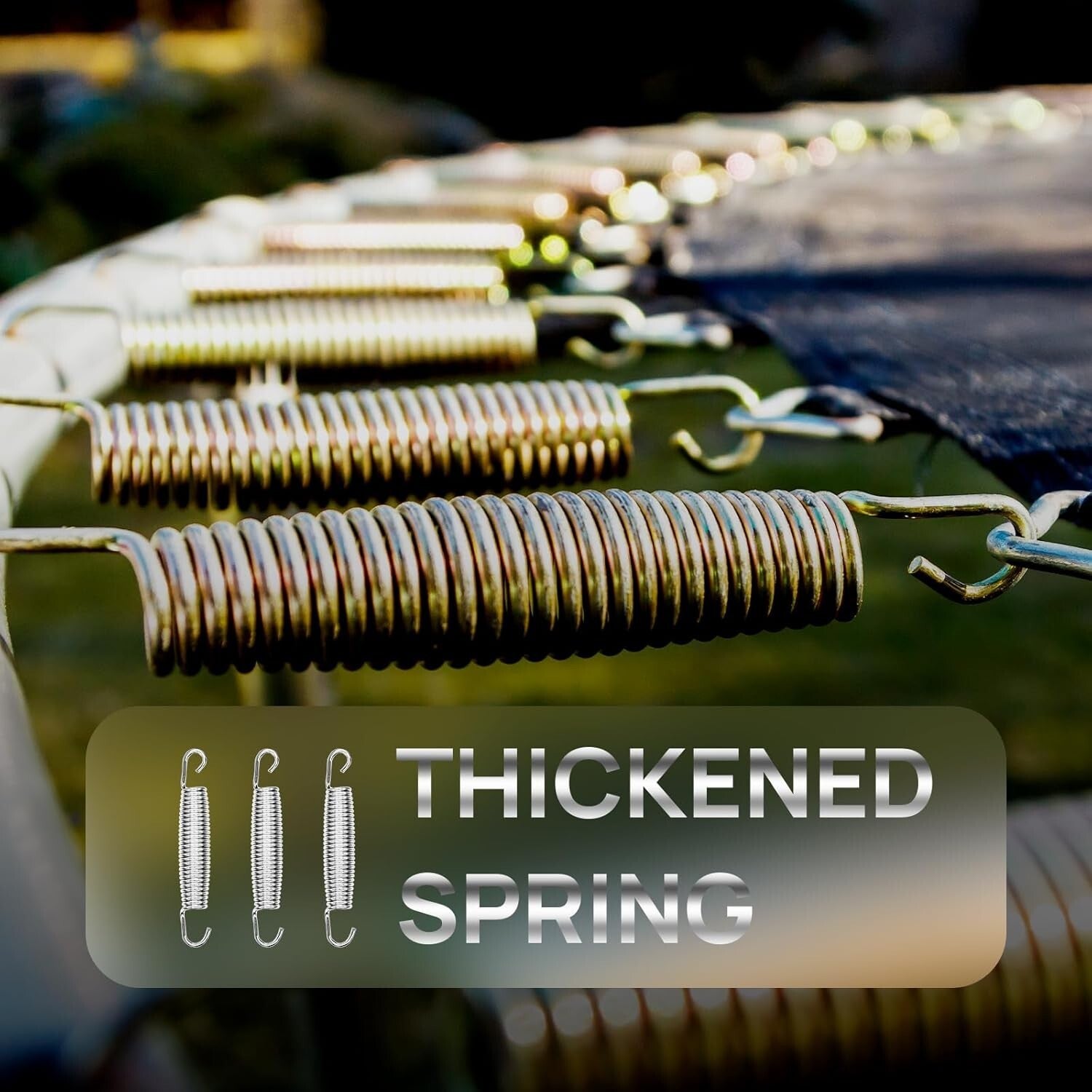 Durable 72 Stainless Steel Trampoline Springs - 5.5 Inch with T-Hook Accessory