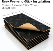 Load image into Gallery viewer, Noise-Dampening Rubber Kit for Cars – 28 Sq Ft Self-Adhesive Installation