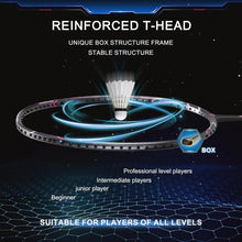 Load image into Gallery viewer, Elevate Your Game: 2 Carbon Fiber Badminton Rackets with Cover and Shuttlecocks
