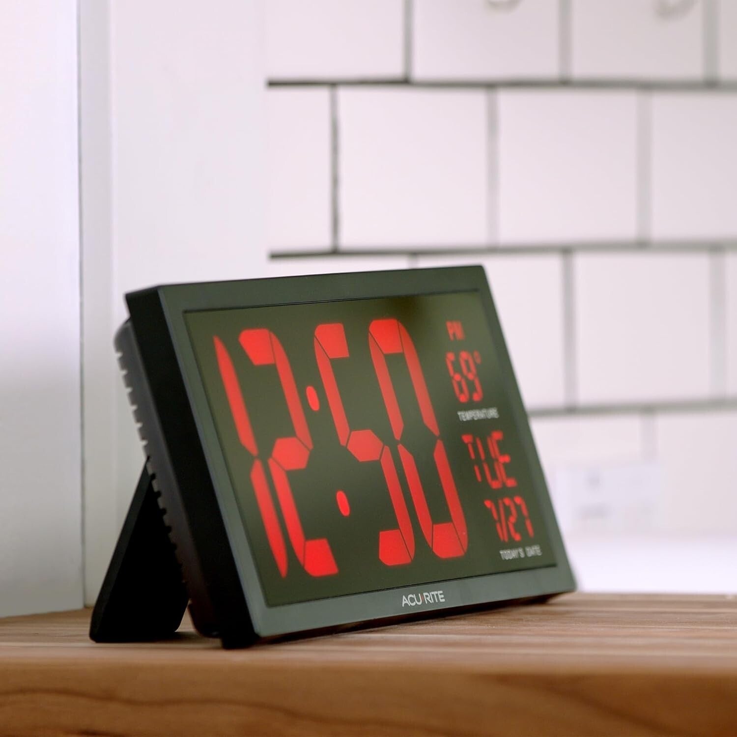 14.5-Inch Large Digital LED Clock with Date & Temperature for Home or Office