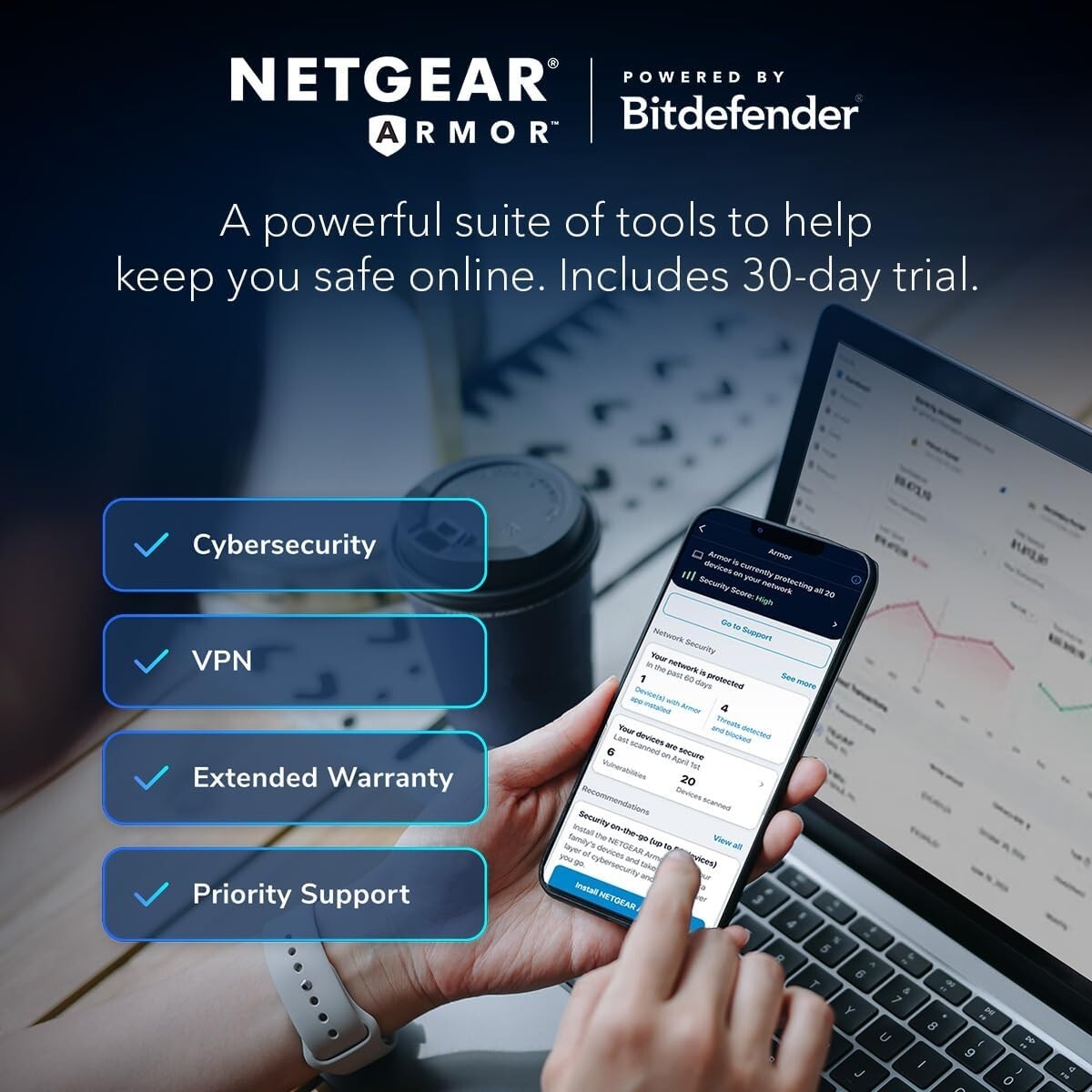 Advanced Nighthawk WiFi 6 Router and DOCSIS 3.1 Modem Combo - Coax Connectivity
