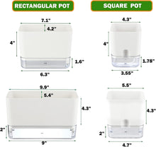 Load image into Gallery viewer, Elegant 7-Inch Self-Watering Pots for Indoor Plants – 8 Pack with Drainage Holes