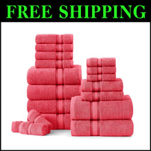 Load image into Gallery viewer, Sumptuous 18-Piece Bath Towel Set - Super Soft &amp; Highly Absorbent Honeysuckle