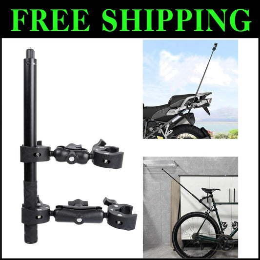 Adjustable 61" Selfie Stick & Mount Kit for Smooth Motorcycle Video Shooting