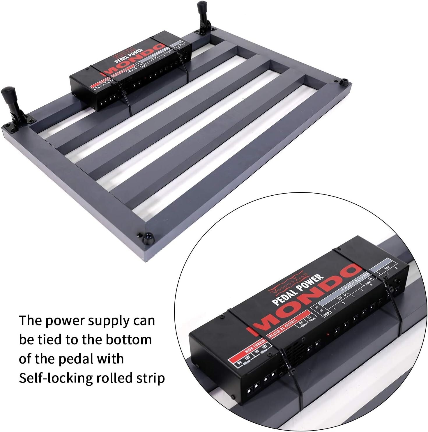 Ultra-Lightweight Effects Pedalboard: 31.5''x15.5'' with Travel Bag & Magic Tape