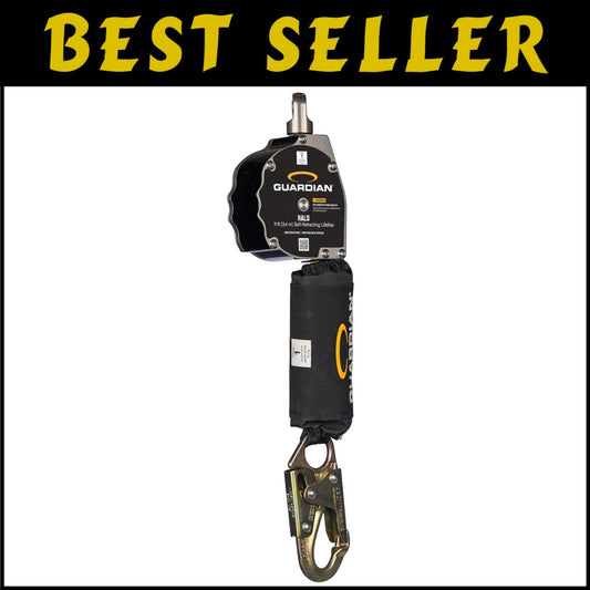 Guardian Halo SRL: 11 ft Self-Retracting Lifeline with Carabiner - ANSI Compl...