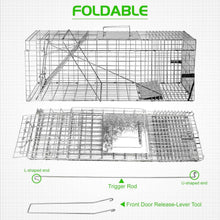 Load image into Gallery viewer, Compact 32" Heavy Duty Animal Trap - Capture Stray Cats, Raccoons, and More