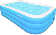 Load image into Gallery viewer, Inflatable Swimming Pool 120" x 72" x 22" - Perfect Family Fun in Light Blue