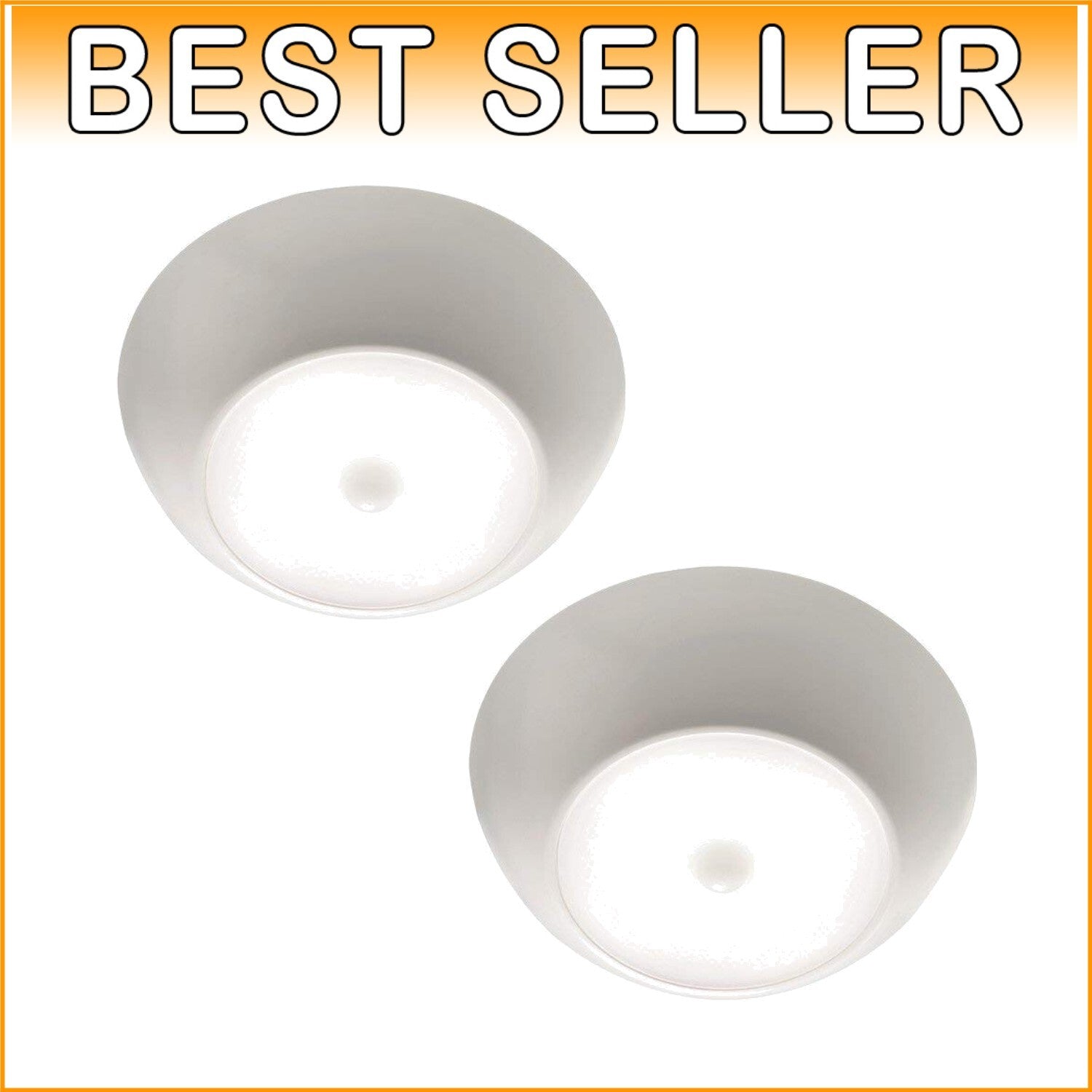 Beams MB990 300 Lumen LED Motion Sensor Ceiling Light, 2-Pack, Battery Operated