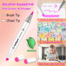 Load image into Gallery viewer, Complete 61 Color Pastel Marker Set with Ergonomic Case - Perfect for Drawings