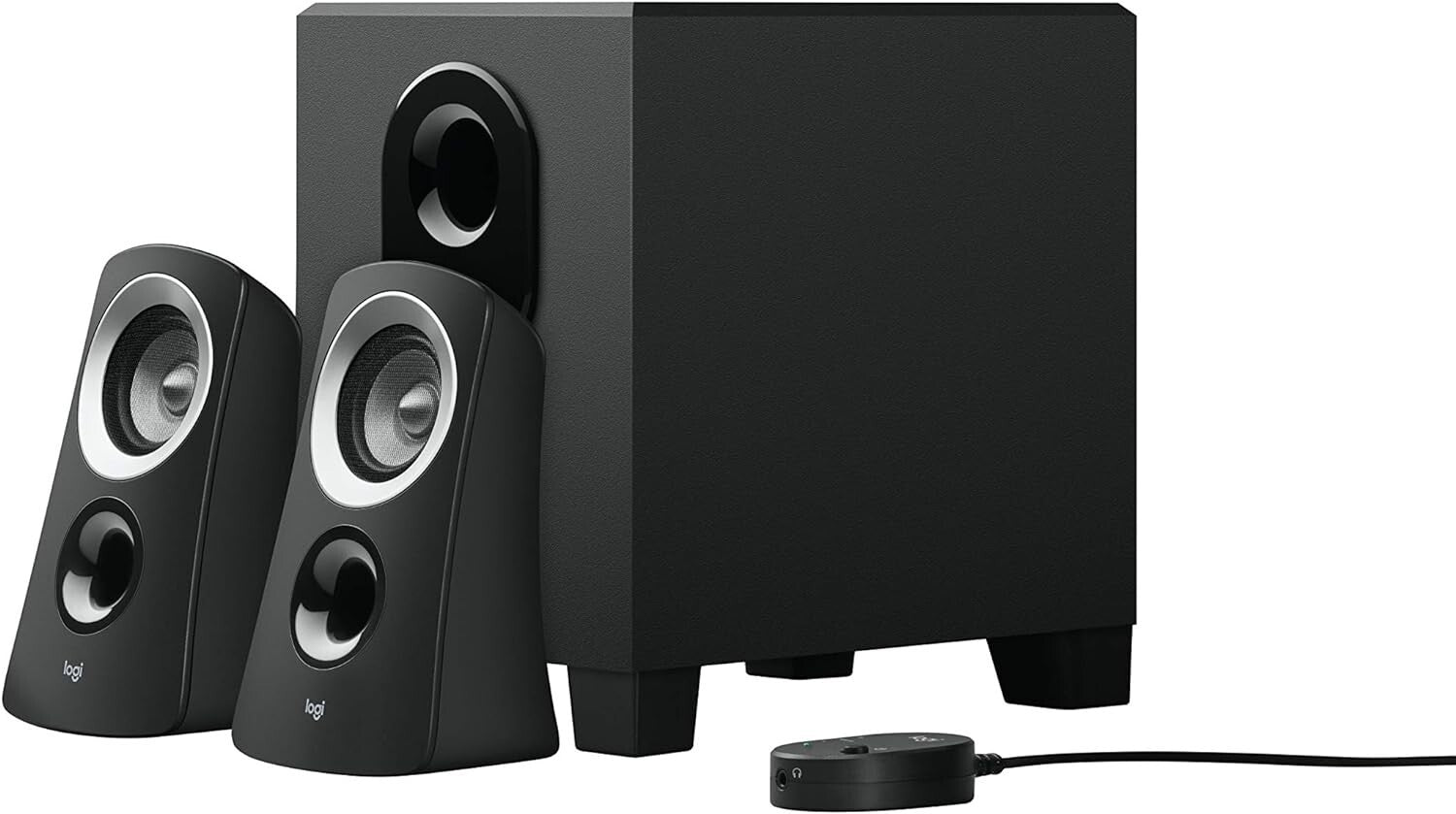 Dynamic 2.1 Multimedia Speakers with 3.5mm Inputs - Perfect for Home & Gaming